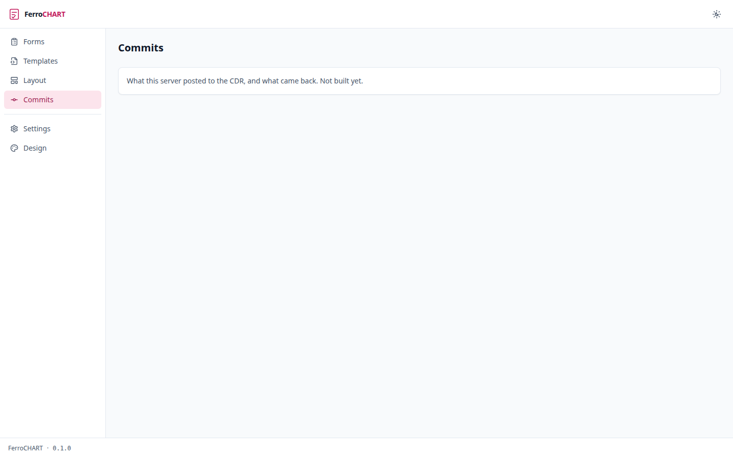 Commits, what this server posted to the CDR