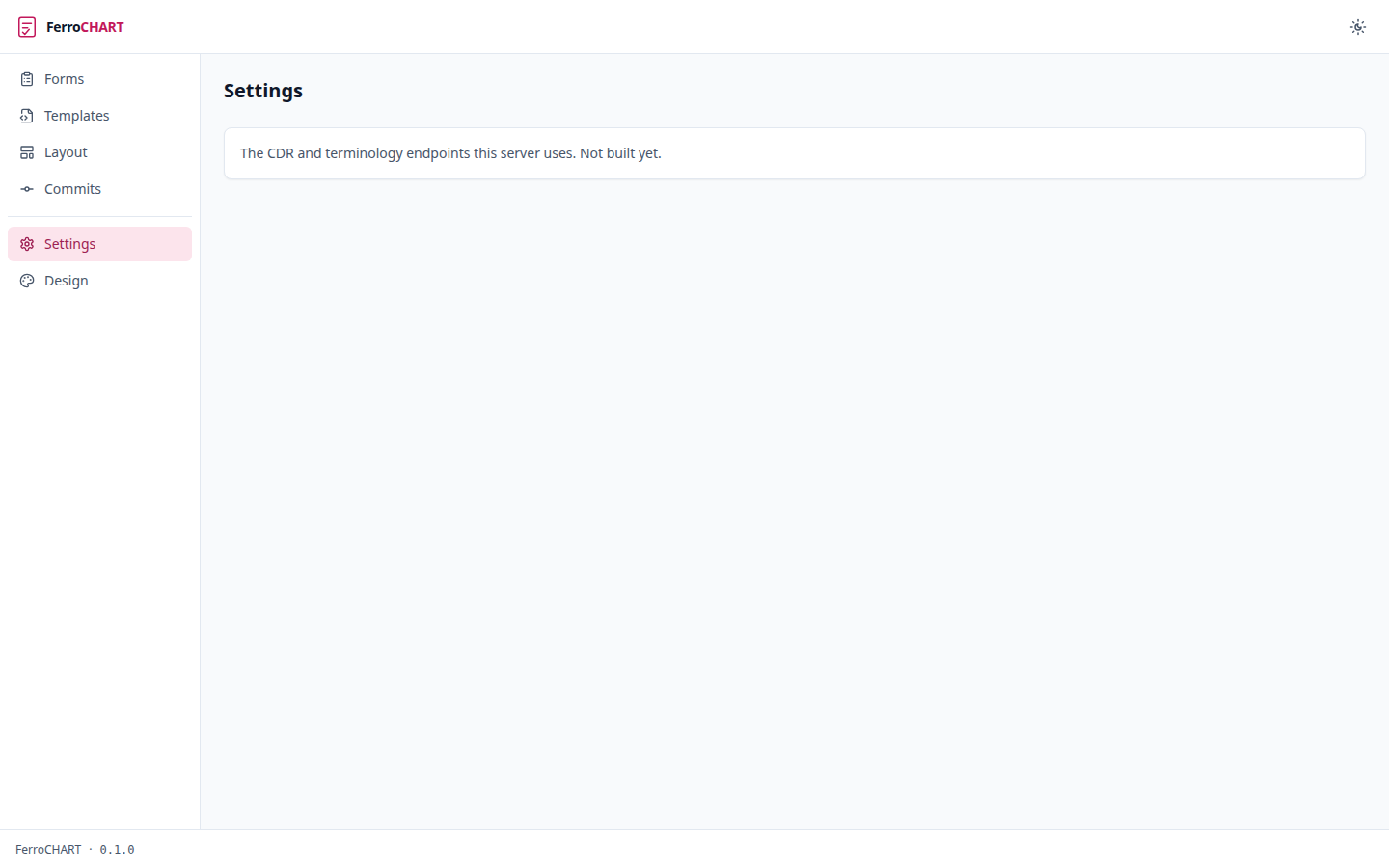 Settings, the endpoints this server uses